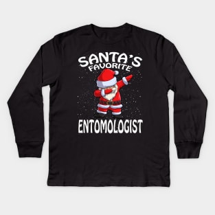 Santas Favorite Entomologist Christmas Kids Long Sleeve T-Shirt